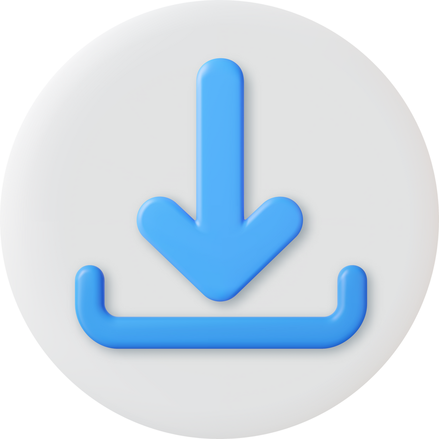 3d download icon